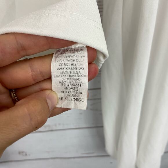 Windsor XS White Sheer Chiffon Long Sleeve Square Neck Crop Top Blouse - Picture 8 of 8